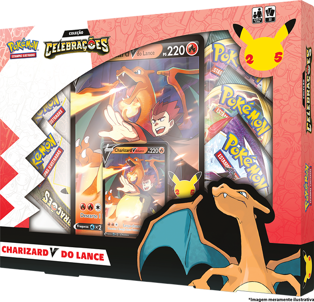 Box - Celebrações Charizard V do Lance - Pokémon TCG - MoxLand