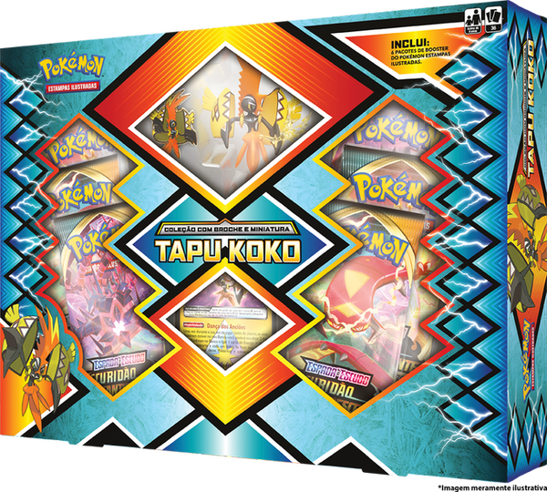 Box Pokémon Tapu Koko Coleção Com Broche E Miniatura - Fenix GZ - 16 anos  no mercado!