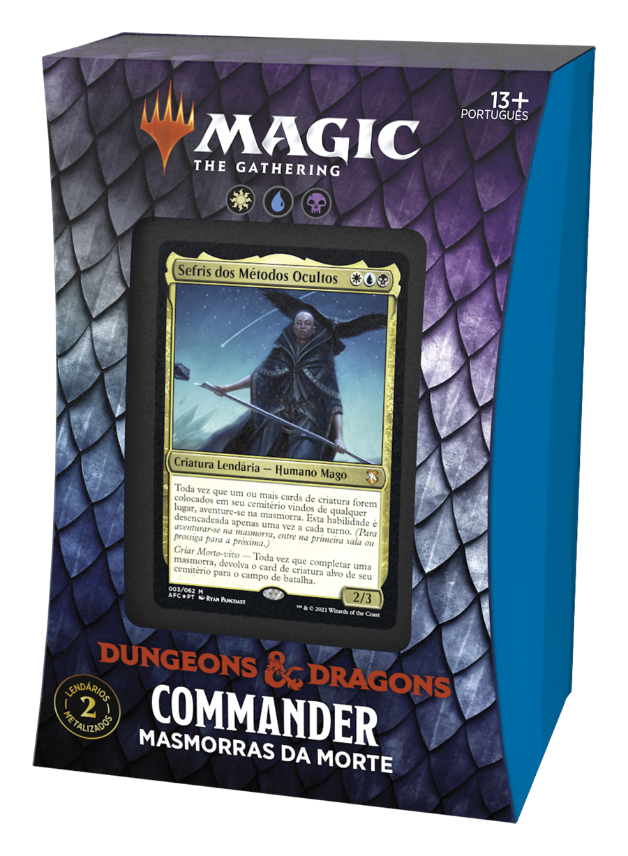 Deck Commander Dungeons & Dragons: Adventures in the Forgotten Realms - Masmorras da Morte - Magic: The Gathering - MoxLand