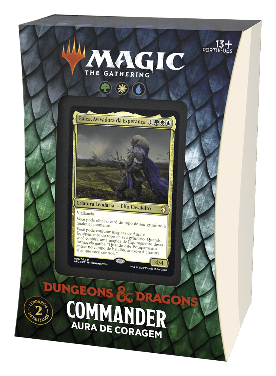 Deck Commander Dungeons & Dragons: Adventures in the Forgotten Realms - Aura de Coragem - Magic: The Gathering - MoxLand