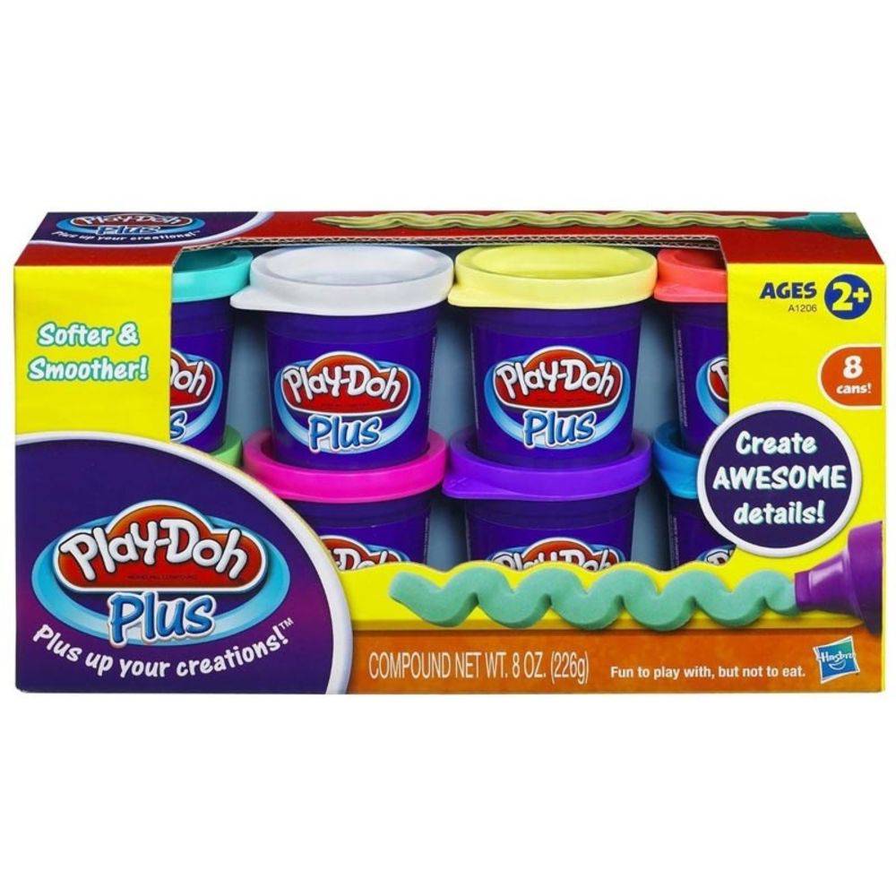 Play-Doh - Massinhas Plus com 8 Cores - Hasbro - MoxLand