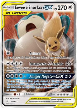 Eevee e Snorlax / Eevee & Snorlax-GX - Pokémon TCG - MoxLand