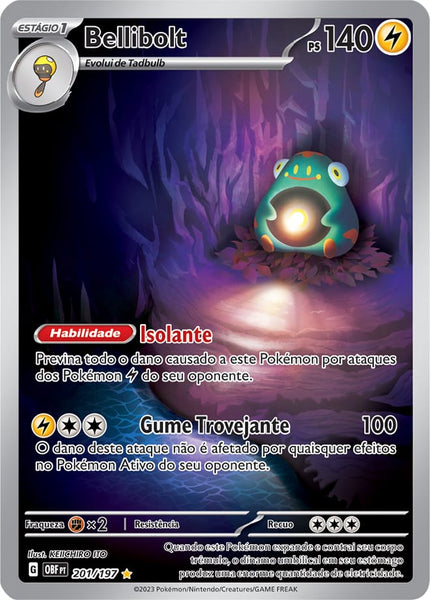 Bellibolt é um Pokémon do tipo Elétrico introduzido na Geração 9. É  conhecido como o 'Pokémon