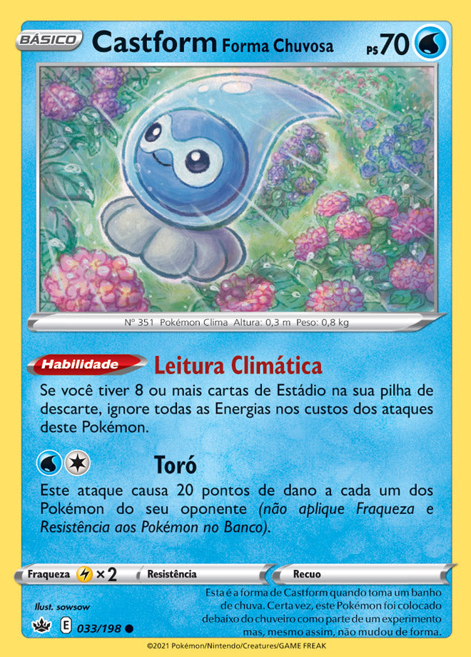 Castform Forma Chuvosa - Pokémon TCG - MoxLand