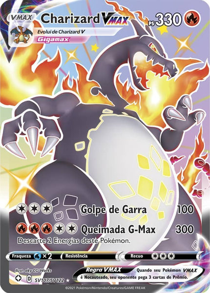 Pokémon Blast News on X: No Japão, esta carta promocional hyper rara de  Charizard VMAX terá uma produção restrita de apenas 600 unidades e será  dada a finalistas dos torneios oficiais. Ela