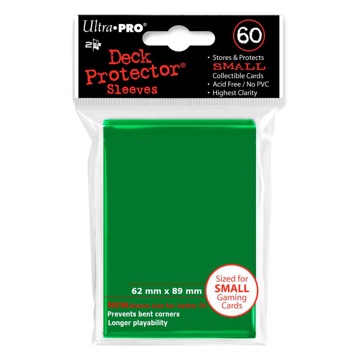 Deck Protector - 60 unidades Verde Small - Ultra PRO - MoxLand