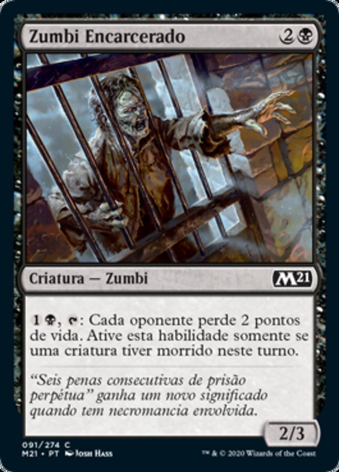 Zumbi Encarcerado / Caged Zombie - Magic: The Gathering - MoxLand