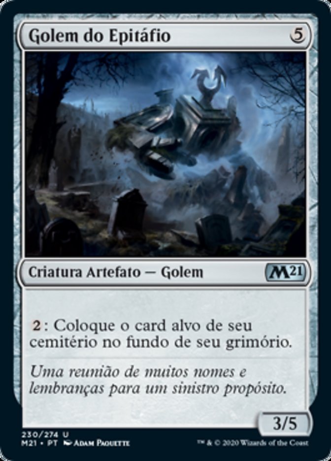 Golem do Epitáfio / Epitaph Golem - Magic: The Gathering - MoxLand
