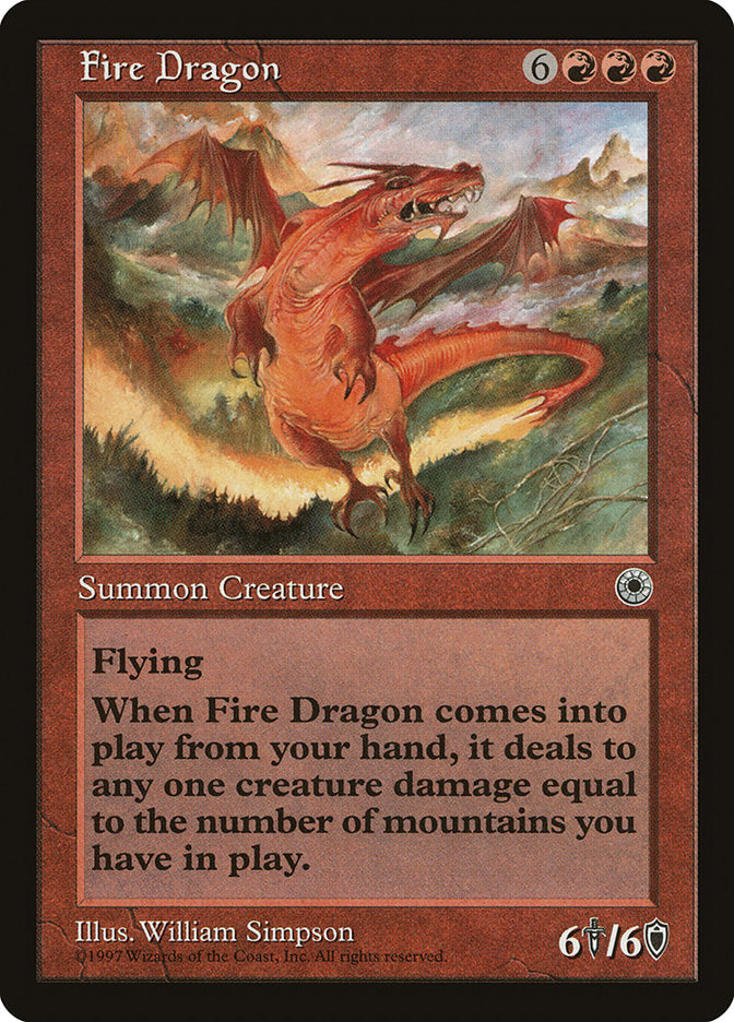 Fire Dragon / Fire Dragon - Magic: The Gathering - MoxLand