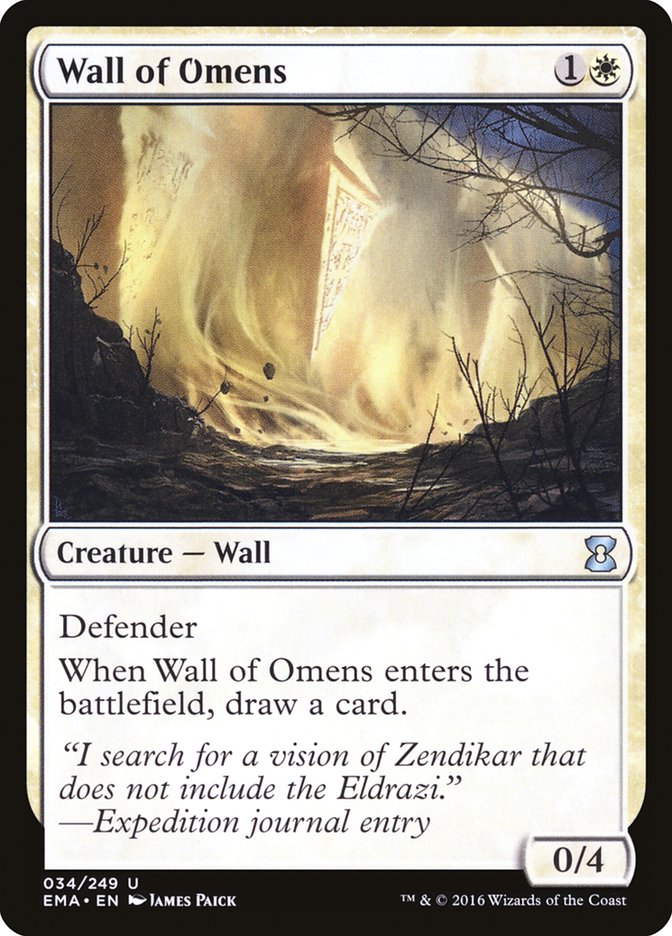 Barreira de Agouros / Wall of Omens - Magic: The Gathering - MoxLand