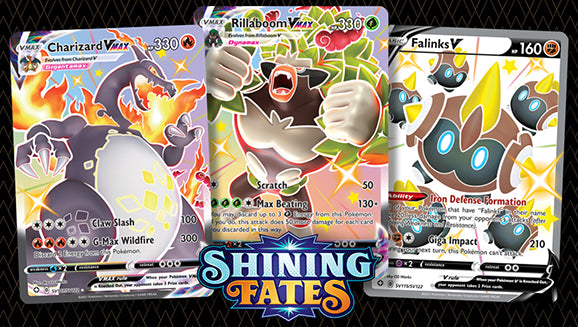Charizard VMAX, Falinks V, Rillaboom VMAX, e mais em Pokémon TCG: Destinos Brilhantes