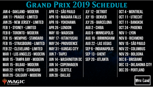 CALENDÁRIO DE 2019, PRO TOUR QUALIFYING E MAGICFEST-MoxLand