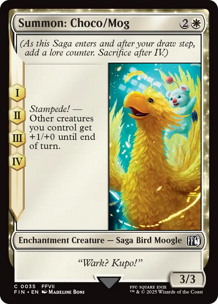 Invocação: Chocobo e Moogle / Summon: Choco/Mog - Magic: The Gathering - MoxLand
