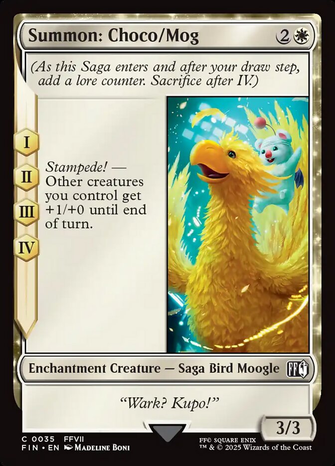 Invocação: Chocobo e Moogle / Summon: Choco/Mog - Magic: The Gathering - MoxLand