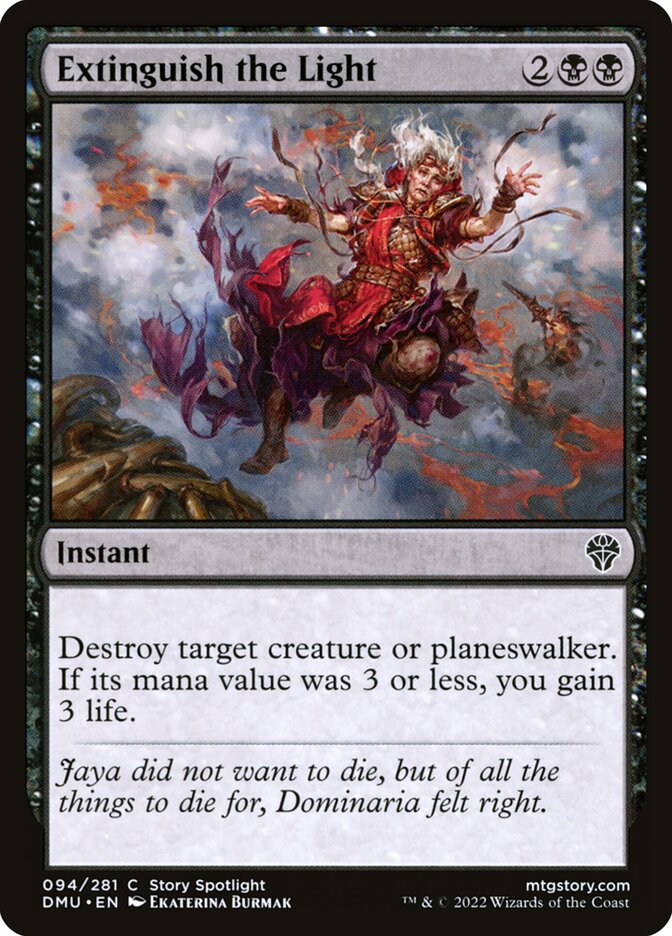 Extinguir a Luz / Extinguish the Light - Magic: The Gathering - MoxLand