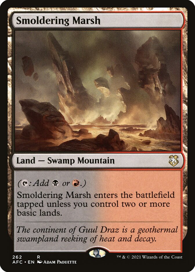 Pântano Ardente / Smoldering Marsh - Magic: The Gathering - MoxLand