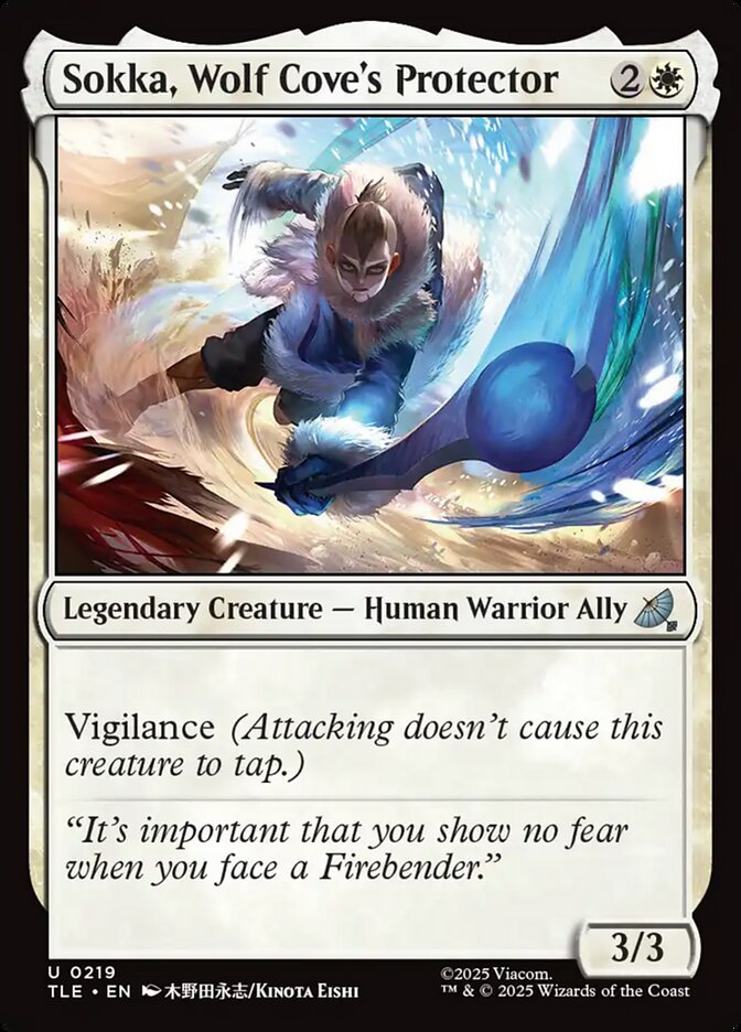 Sokka, Protetor da Baía do Lobo / Sokka, Wolf Cove's Protector - Magic: The Gathering - MoxLand