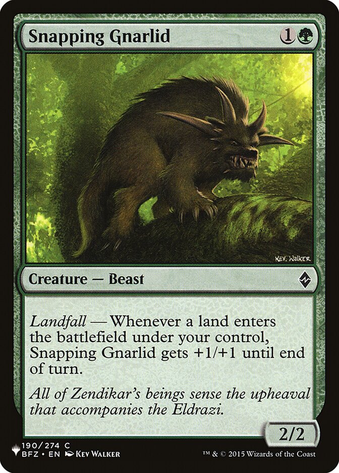 Gnarlid Trinchador / Snapping Gnarlid - Magic: The Gathering - MoxLand