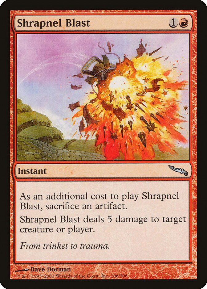 Explosão de Metralha / Shrapnel Blast - Magic: The Gathering - MoxLand