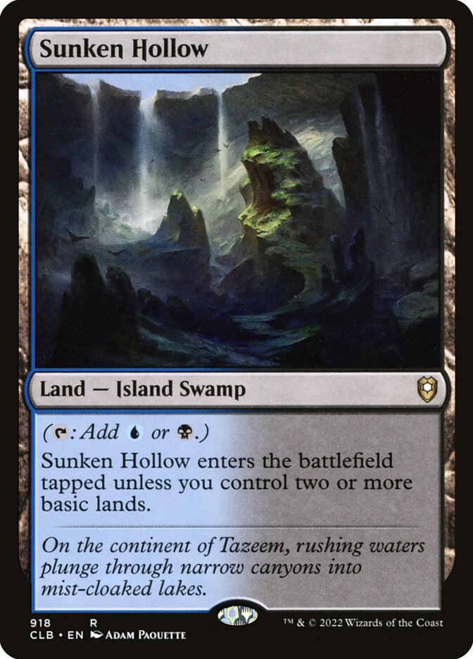 Vale Afundado / Sunken Hollow - Magic: The Gathering - MoxLand