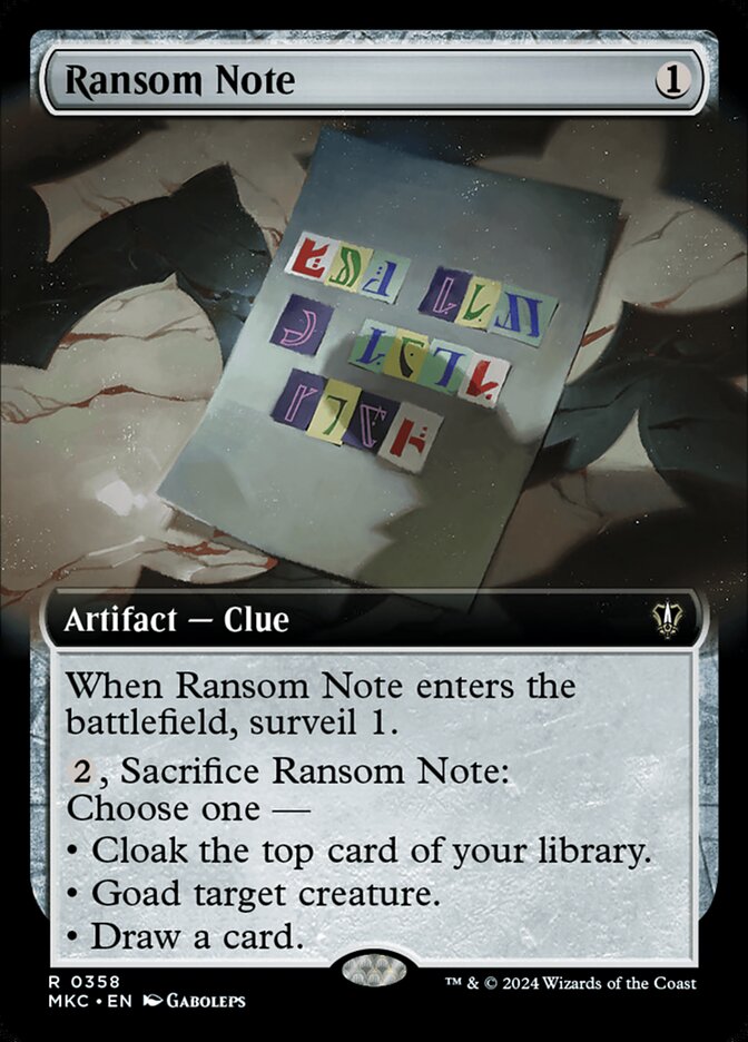 Ransom Note - Magic: The Gathering - MoxLand
