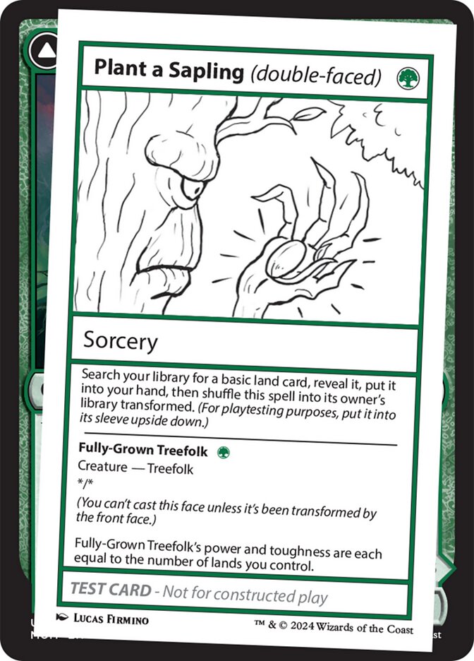 Plant a Sapling / Fully-Grown Treefolk - Magic: The Gathering - MoxLand