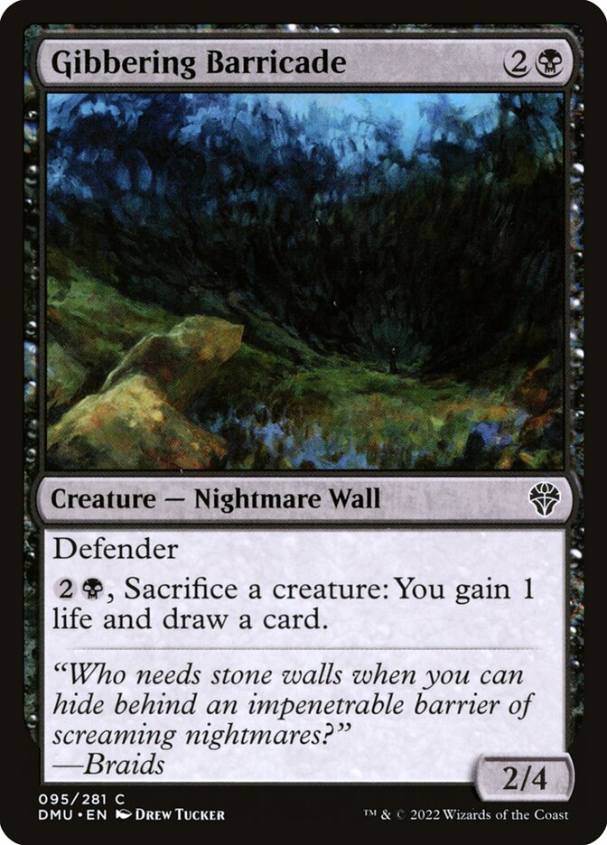 Barricada de Murmúrios / Gibbering Barricade - Magic: The Gathering - MoxLand