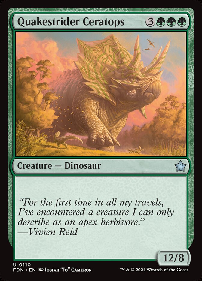 Cerátopo Passomoto / Quakestrider Ceratops - Magic: The Gathering - MoxLand