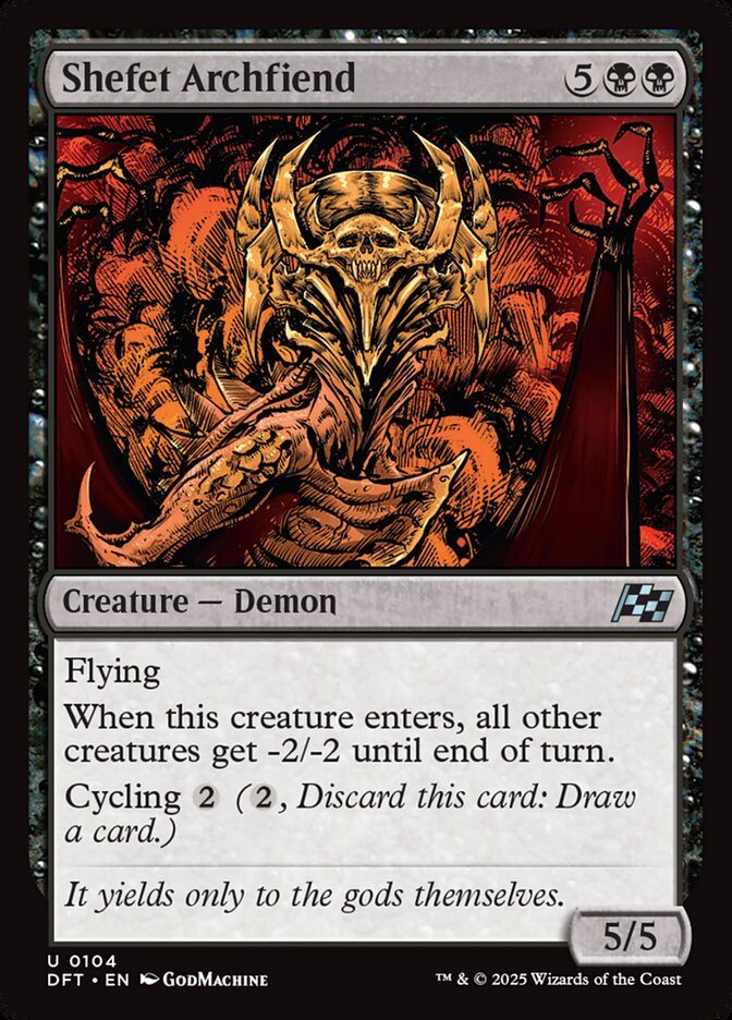 Arquidemônio do Shefet / Shefet Archfiend - Magic: The Gathering - MoxLand