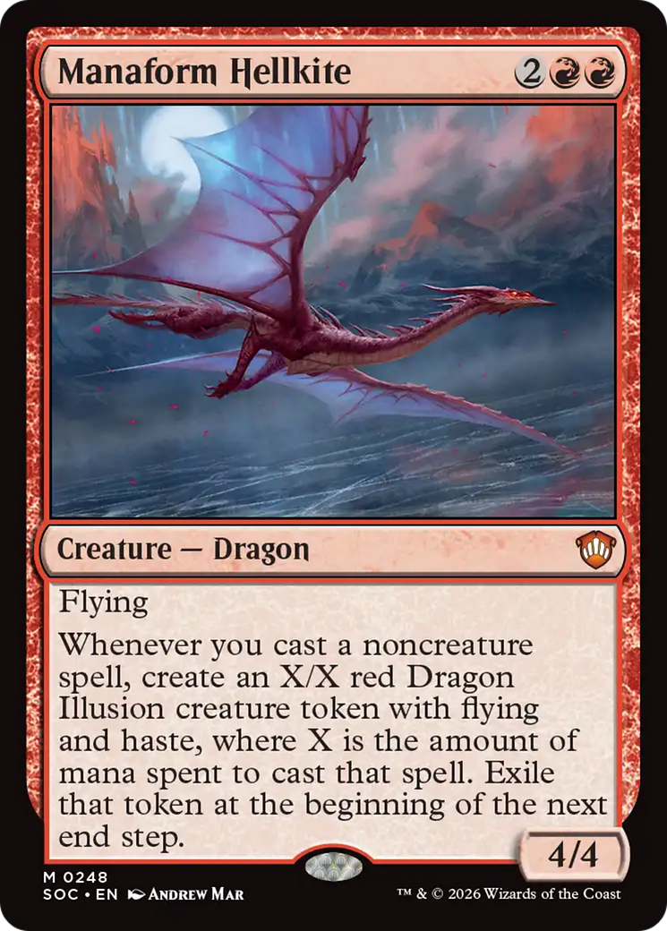 Dragão Avérneo Manaforme / Manaform Hellkite - Magic: The Gathering - MoxLand