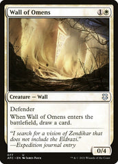 Barreira de Agouros / Wall of Omens - Magic: The Gathering - MoxLand