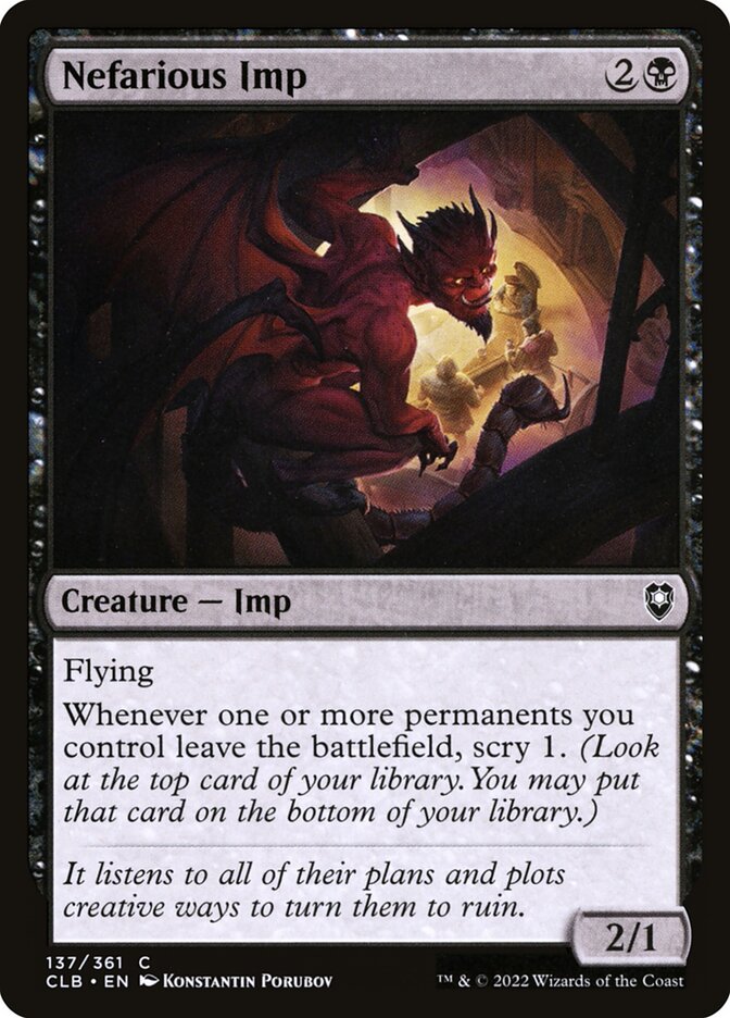 Diabrete Nefasto / Nefarious Imp - Magic: The Gathering - MoxLand