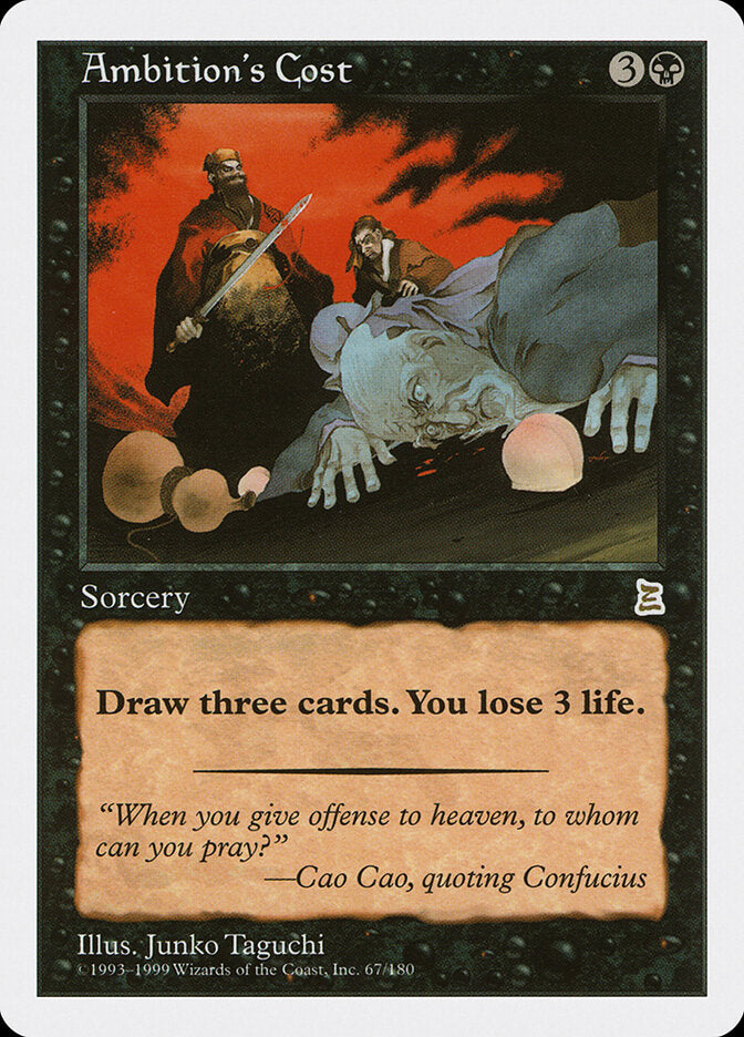 Custo da Ambição / Ambition's Cost - Magic: The Gathering - MoxLand