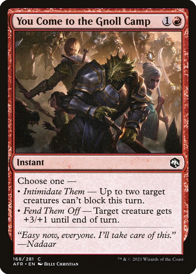 Vocês Acham um Acampamento de Gnolls / You Come to the Gnoll Camp - Magic: The Gathering - MoxLand