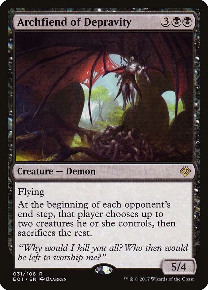 Arquidemônio da Depravação / Archfiend of Depravity - Magic: The Gathering - MoxLand