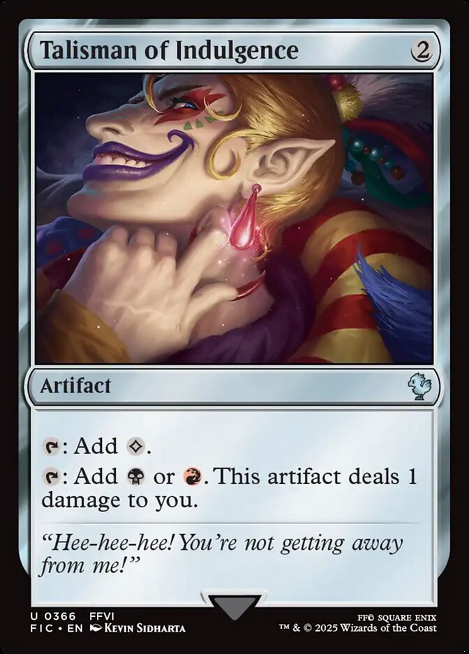 Talismã da Indulgência / Talisman of Indulgence - Magic: The Gathering - MoxLand