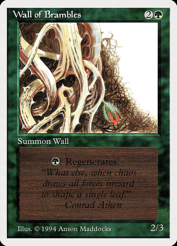 Barreira de Sarças / Wall of Brambles - Magic: The Gathering - MoxLand