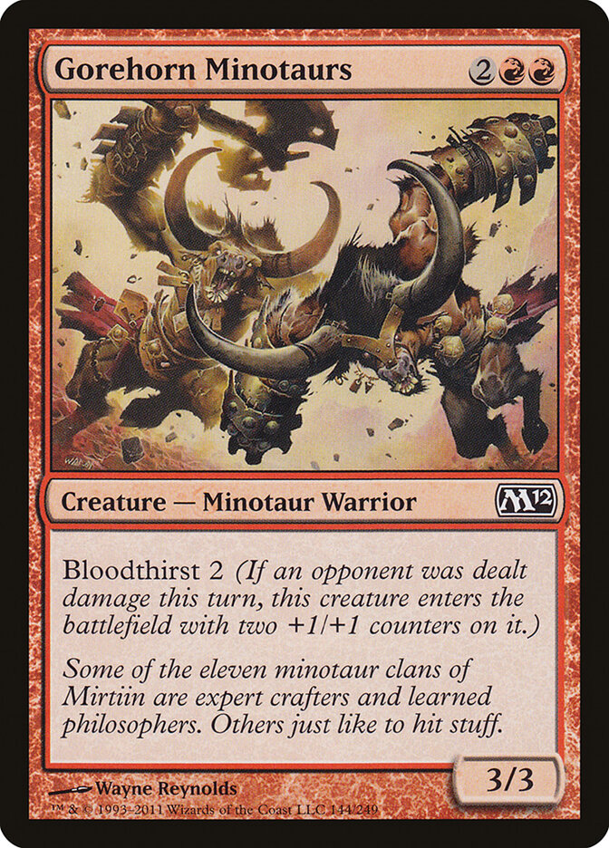 Minotauros dos Chifres Escorneadores / Gorehorn Minotaurs - Magic: The Gathering - MoxLand