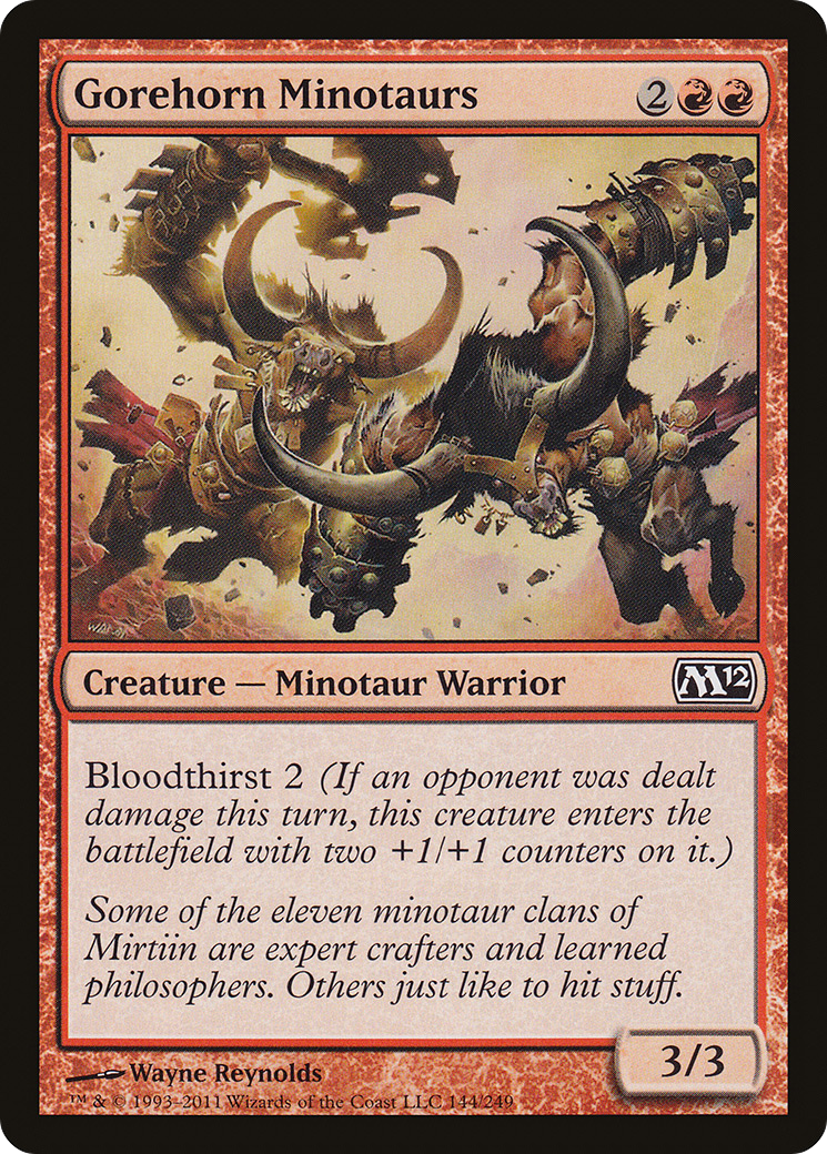 Minotauros dos Chifres Escorneadores / Gorehorn Minotaurs - Magic: The Gathering - MoxLand