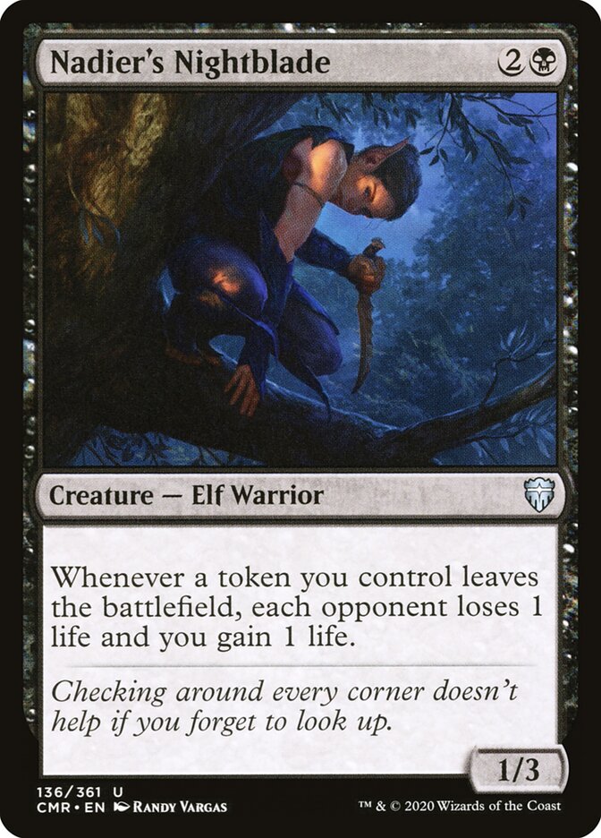 Lâmina Noturna de Nadier / Nadier's Nightblade - Magic: The Gathering - MoxLand