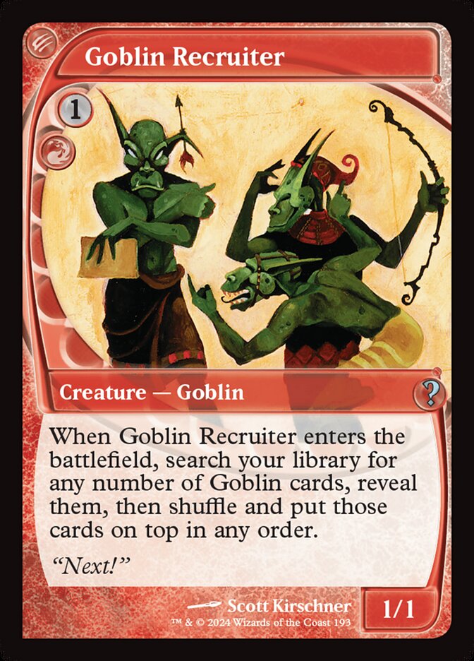 Recrutador Goblin / Goblin Recruiter - Magic: The Gathering - MoxLand