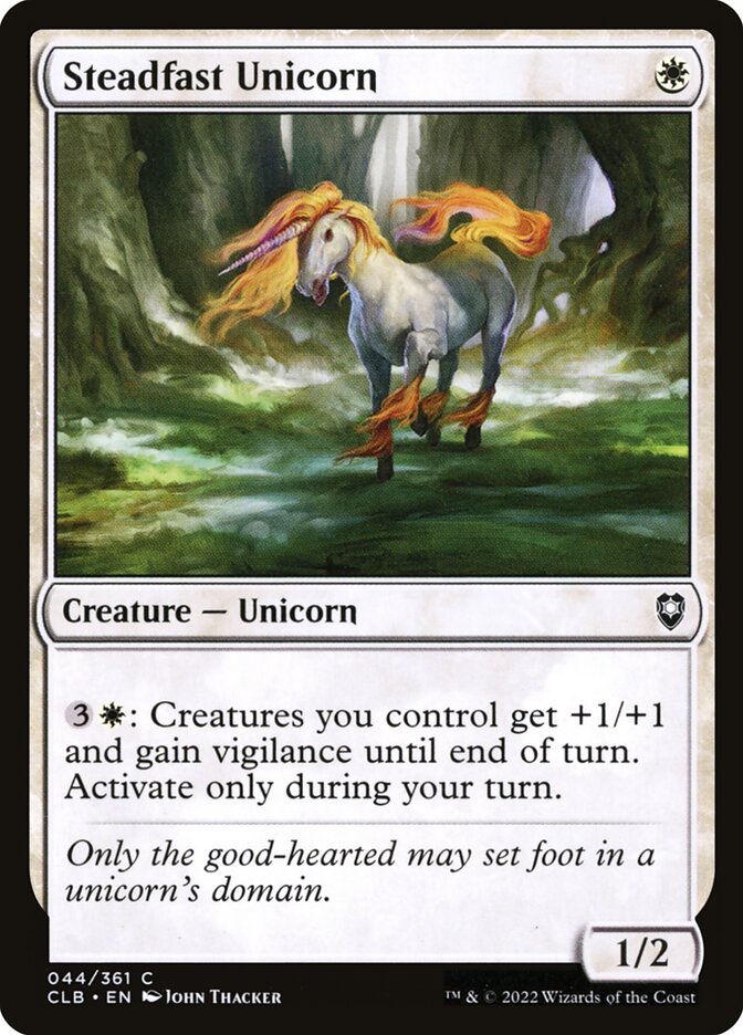 Unicórnio Inabalável / Steadfast Unicorn - Magic: The Gathering - MoxLand