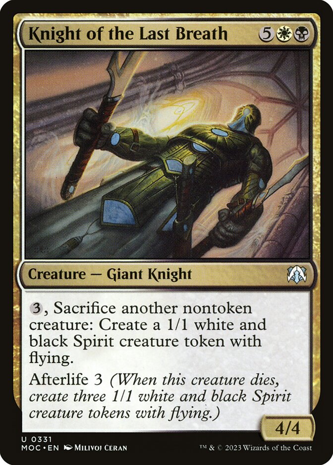 Cavaleiro do Último Suspiro / Knight of the Last Breath - Magic: The Gathering - MoxLand