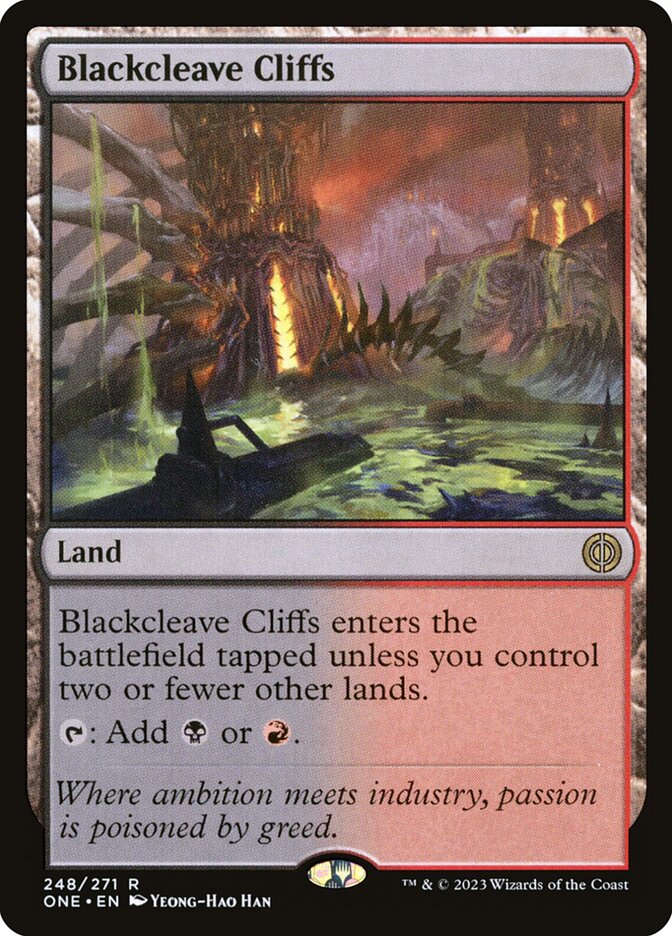 Penhascos de Fenda Negra / Blackcleave Cliffs - Magic: The Gathering - MoxLand