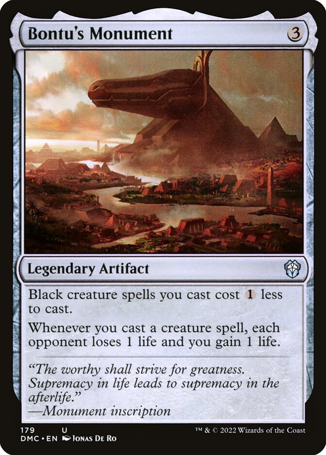 Monumento de Bontu / Bontu's Monument - Magic: The Gathering - MoxLand