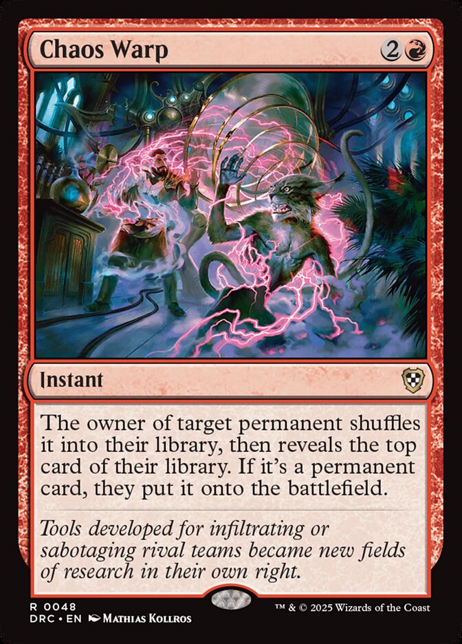 Distorção Caótica / Chaos Warp - Magic: The Gathering - MoxLand