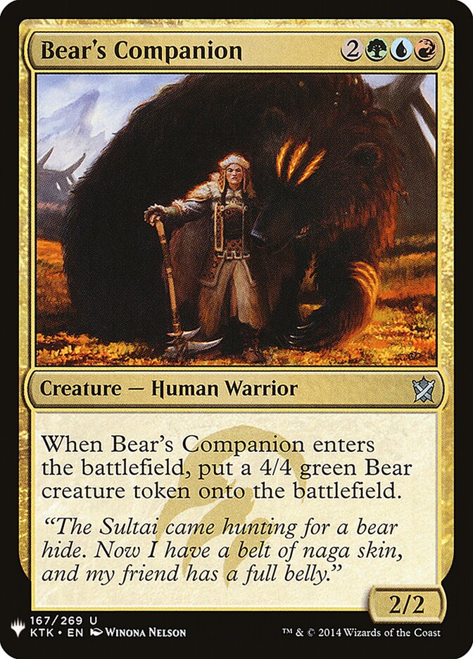 Companheiro do Urso / Bear's Companion - Magic: The Gathering - MoxLand