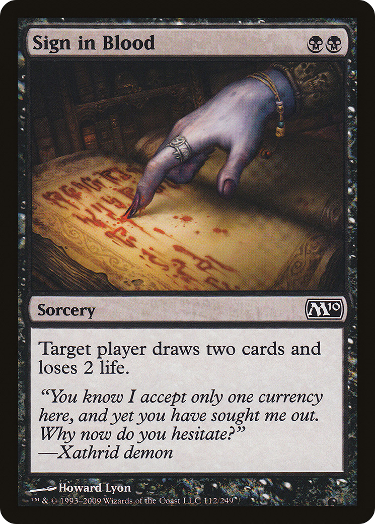 Assinar com Sangue / Sign in Blood - Magic: The Gathering - MoxLand
