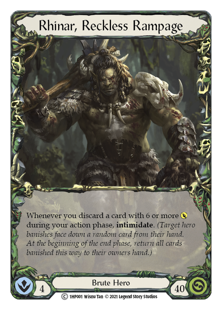 Rhinar, Reckless Rampage - Flesh and Blood TCG - MoxLand