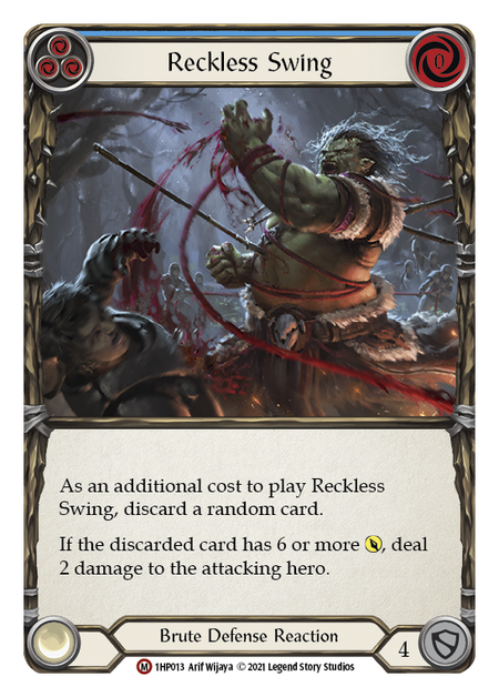 Reckless Swing (Blue) - Flesh and Blood TCG - MoxLand